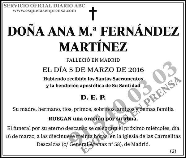 Ana M.ª Fernández Martínez